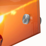 Large abstract wall art of the Galápagos scenery in vibrant colors on acrylic glass, ideal for dining room art.