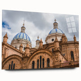 Large abstract wall art of South American scenery in vibrant earth tones on acrylic glass.