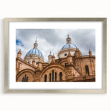 Textured abstract art print of Ecuador scenery in muted earth tones, framed in silver, ideal for bedroom decor.