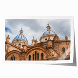 Extra large rolled print of a vibrant Ecuadorian landscape with lush greenery and floral elements.