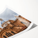 Extra large rolled print of line art flowers in muted earth tones, ideal for large living room wall art.