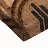 Large art featuring a black and white landscape painting of Ecuadorian scenery on stretched canvas, ideal for bedroom decor.