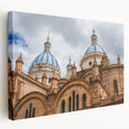 Large art of Ecuadorian landscape on stretched canvas, featuring lush green tones, ideal for kitchen wall art.