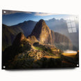 Acrylic print of a South American scenery featuring earth tones and a wide landscape, ideal for dining room decor.