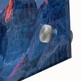 Large abstract wall art of a Venezuelan landscape in vibrant earth tones on acrylic glass, suitable for dining room decor.