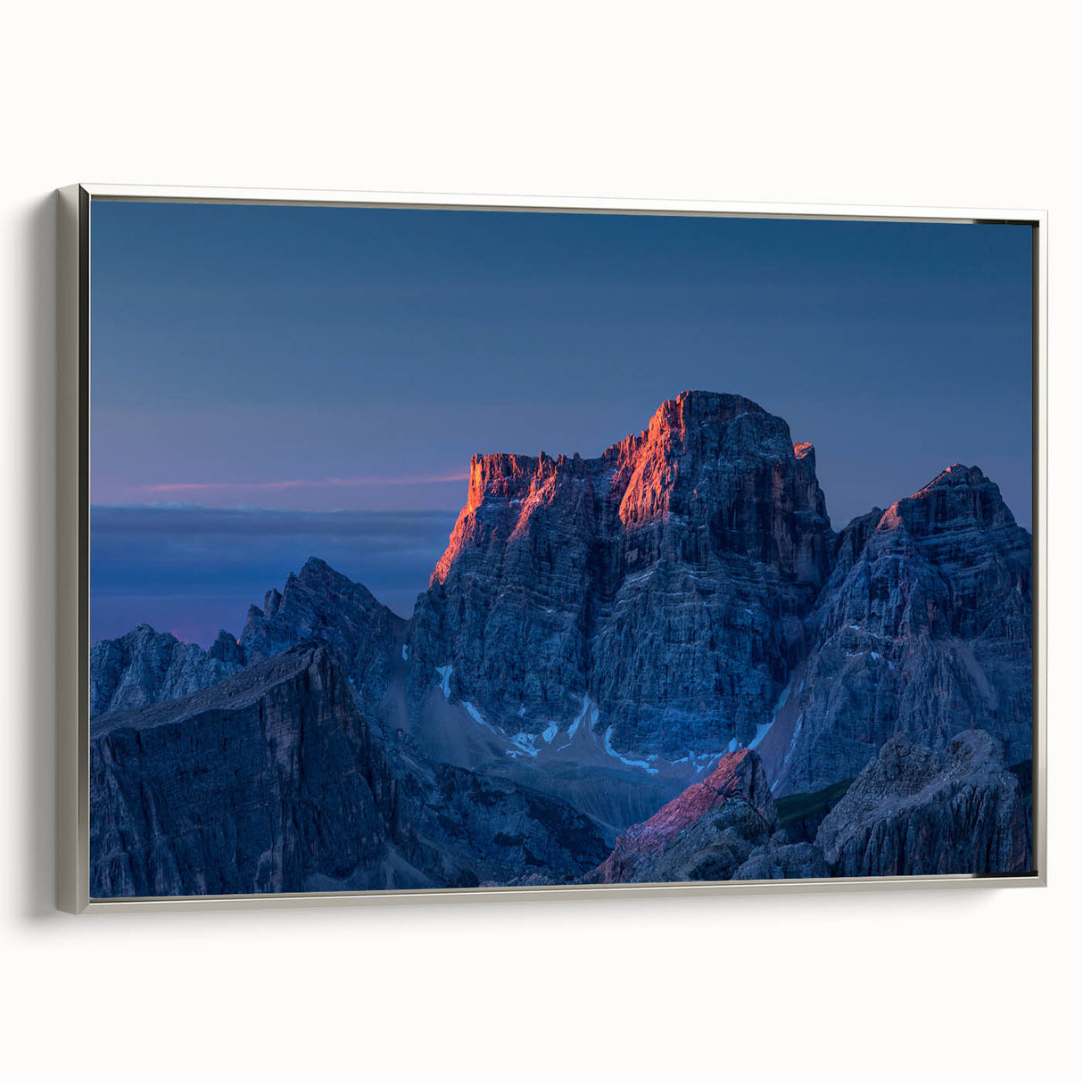 Framed canvas depicting a vintage-style landscape art painting of a Venezuelan scenery in vibrant colors.