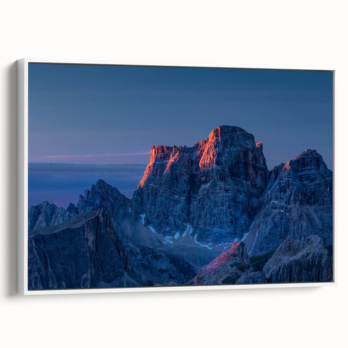 Vintage poster art of a Venezuelan landscape on extra large framed canvas.