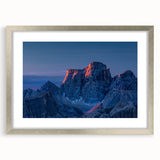 Textured abstract art print depicting a vibrant Venezuelan landscape on a framed silver mat, ideal for bedroom art.