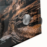 Large abstract wall art of Alabama scenery in mid-century modernist style on acrylic glass, ideal for dining room art.