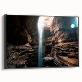 Black and white landscape art painting of Alabama scenery on framed canvas, suitable for bedroom wall decor.