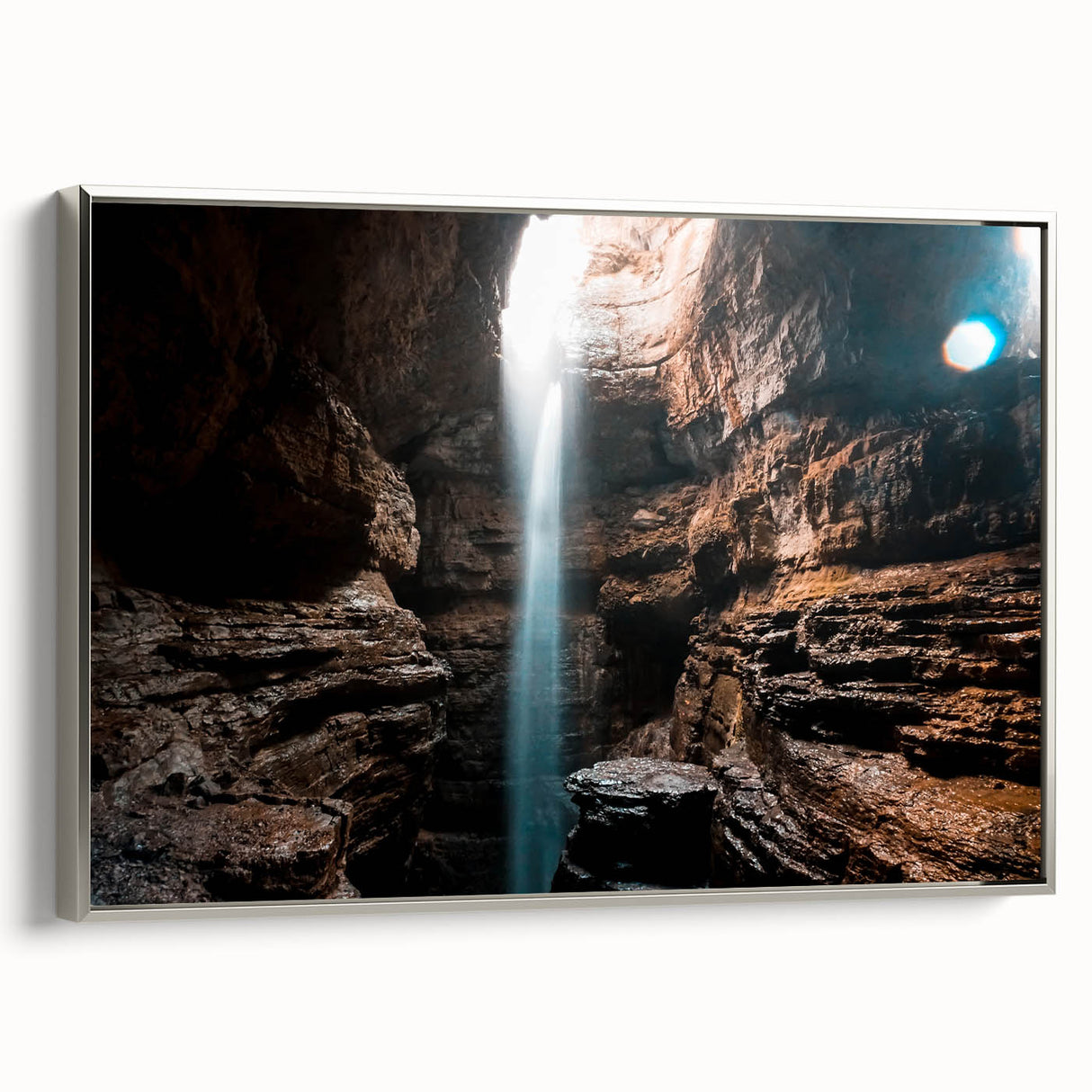 Framed canvas of a vintage-style Alabama landscape painting with muted earth tones, ideal for living room decor.