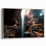 Framed canvas of a vintage-style Alabama landscape painting with muted earth tones, ideal for living room decor.