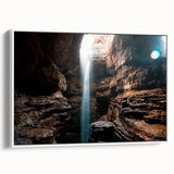 Vintage poster art of Alabama scenery on framed canvas with colorful palette, ideal for living room decor.