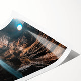 Extra large wall art featuring line art flowers in soft pastels on a rolled print, suitable for large living room decor.