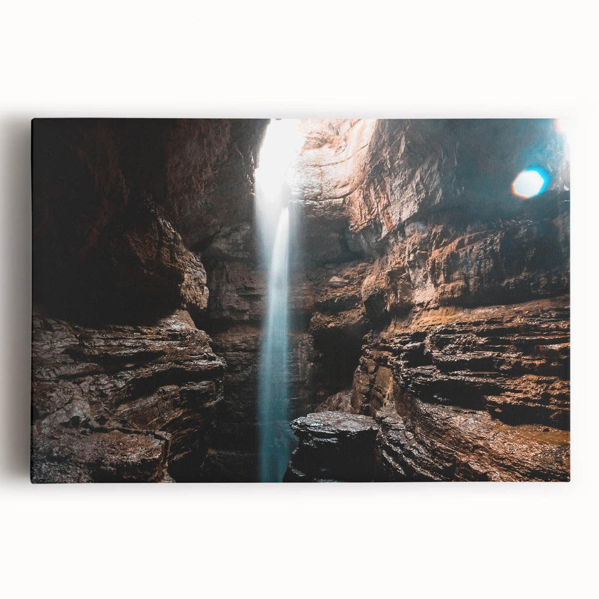 Black and white photograph of Alabama scenery on large stretched canvas, suitable for kitchen wall art.