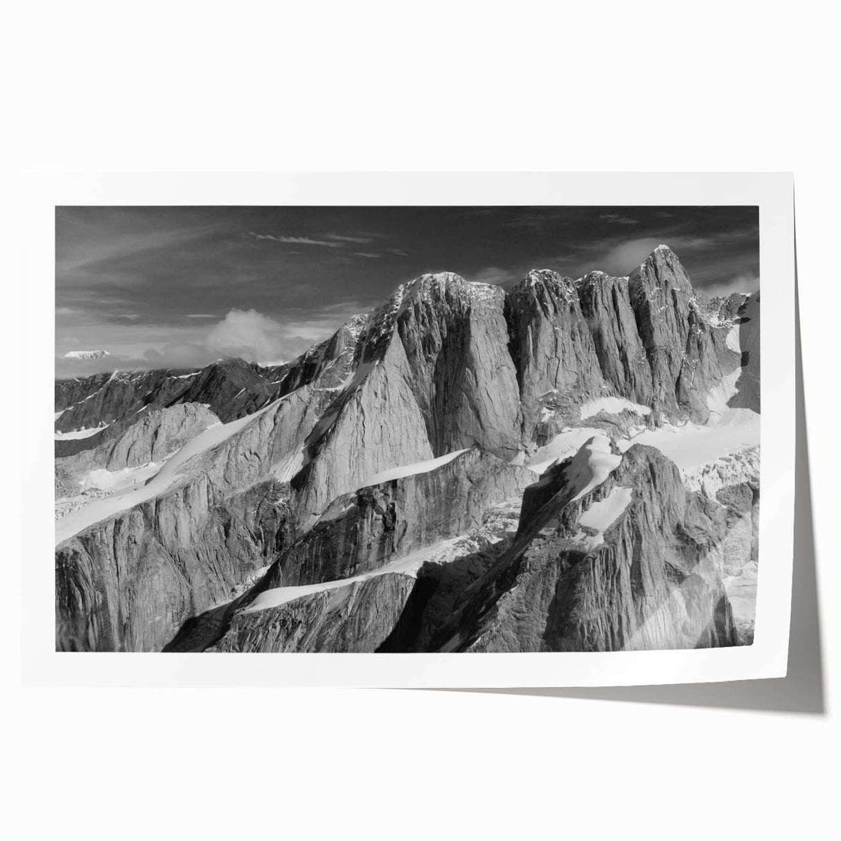 Extra large wall art featuring Denali National Park in muted earth tones on rolled canvas, ideal for dining room decor.
