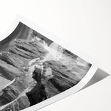 Extra large wall art featuring a line art depiction of flowers, rendered in black on a white background.