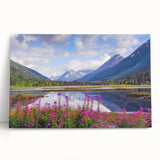 Black and white photo of Alaskan scenery on stretched canvas, ideal for kitchen wall art or bedroom ambiance.