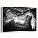 Vintage poster art of Antelope Canyon in Arizona on framed canvas, featuring earthy red and orange tones.