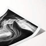 Extra large rolled print of line art flowers in monochrome, ideal for large living room wall art.