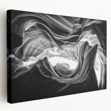 Antelope Canyon in Arizona depicted in warm orange and brown tones on a stretched canvas, suitable for kitchen wall art.