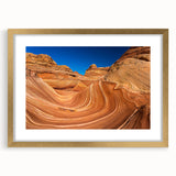 Extra large framed wall art of Arizona's Coyote Buttes in muted earth tones, ideal for living room decor.