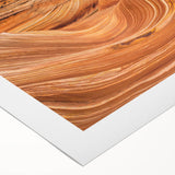 Art deco poster of Arizona's Coyote Buttes in muted earth tones on rolled canvas, suitable for dining room wall art.