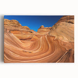 Black and white photograph of Coyote Buttes in Arizona on stretched canvas, suitable as large kitchen wall art.