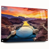 Acrylic print of Glen Canyon in Arizona, featuring earthy tones, ideal for dining room decor.