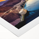 Art deco poster depicting the serene Glen Canyon in Arizona on a rolled canvas, suitable for dining room wall art.