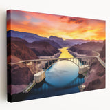 A large canvas print depicting the Glen Canyon in Arizona, featuring earthy red and orange tones.