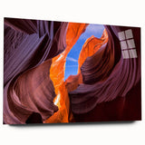 Acrylic print of the Grand Canyon in natural earth tones, ideal for bedroom or dining room decor.