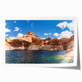 Extra large rolled print of Lake Powell, Arizona, in muted earth tones, ideal for art wall dining room.
