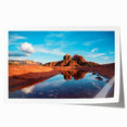 Extra large rolled print of Sedona, Arizona landscape in earthy red and orange tones, suitable for art wall dining room.