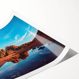 Extra large wall art featuring line art flowers in muted earth tones on a rolled print, ideal for large living room decor.