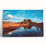 Black and white stretched canvas of Sedona landscape, ideal for kitchen wall art or bedroom ambiance.