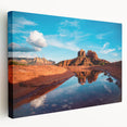 Red rock formations in Sedona on a large stretched canvas, suitable for kitchen wall art with warm earth tones.