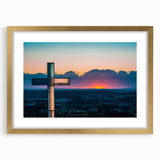 Textured abstract art print depicting Arkansas scenery in gold frame, ideal for extra large wall art in a living room.