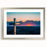 Textured art depicting an abstract rendition of the Arkansas landscape in earth tones, framed in silver.