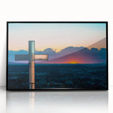 Large abstract wall art depicting an Arkansas landscape in muted earth tones on a framed acrylic.