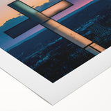 Art deco poster of Arkansas scenery in muted earth tones on rolled canvas, suitable for dining room decor.