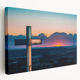 Scenic Arkansas landscape on large stretched canvas, featuring lush greenery and soft blue skies.