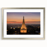 Textured abstract art print depicting a serene California landscape in muted earth tones on a framed silver mat.