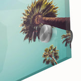 Large abstract wall art depicting Beverly Hills scenery in mid-century modernist style on acrylic glass.