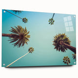 Acrylic print of Beverly Hills scenery in muted earth tones, ideal for bedroom or dining room decor.
