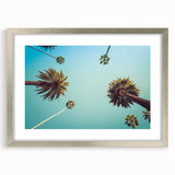 Textured abstract art print of Beverly Hills scenery in muted earth tones on a framed canvas, suitable for bedroom decor.