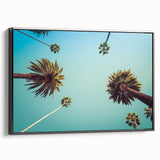 Black and white framed canvas of Beverly Hills landscape, ideal for bedroom wall art in a vintage poster style.