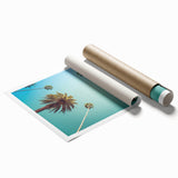 Extra large rolled print of Beverly Hills scenery with vibrant floral elements.