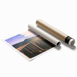 Extra large rolled print of Big Sur coastline with vivid blue and green tones, ideal for classy bathroom wall art.