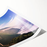 Extra large wall art featuring line art flowers in muted earth tones on a rolled canvas, ideal for large living room decor.